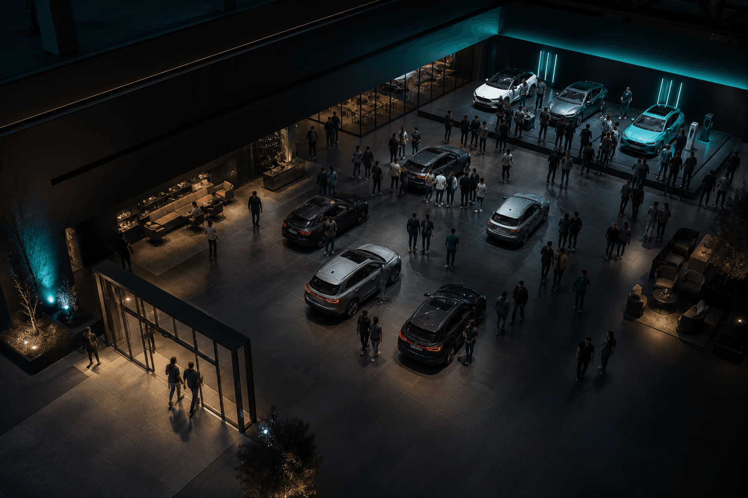 Showroom giriş ve araç alanı talebi